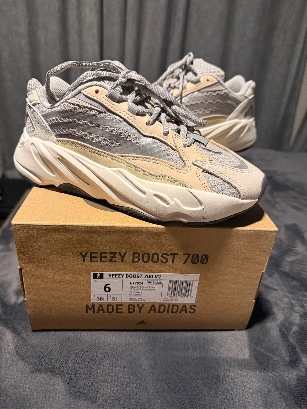 adidas Kids Yeezy Boost 700 V2 - Gray & Cream